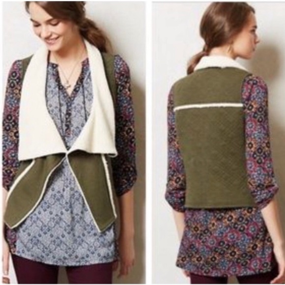 Anthropologie Saturday Sunday Green Vest - Picture 1 of 4